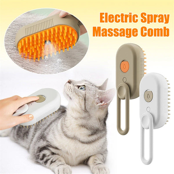 3-in-1 Cat Steam Brush — The Grooming Tool Cats Stop Resisting